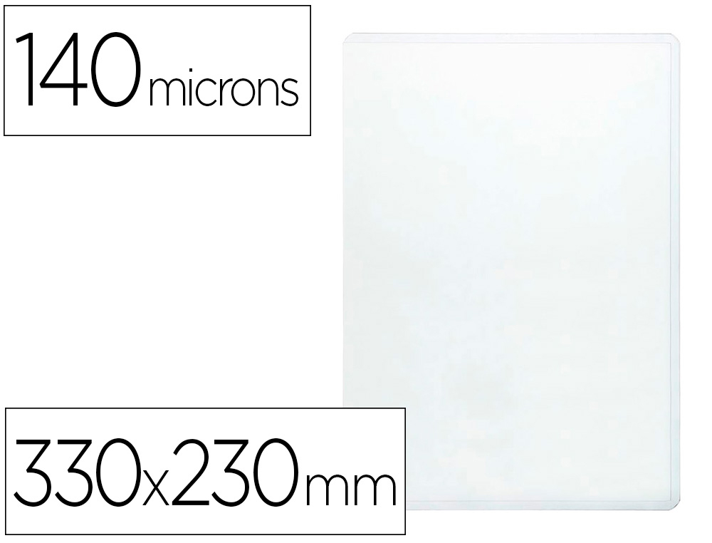 BOLSA PORTACARNET FOLIO 140 MICRONS PVC TRANSPARENTE