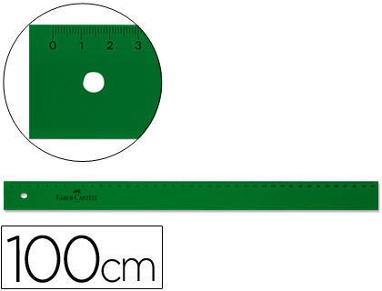 REGUA PLASTICO FABER 100 CM