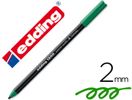 MARCADOR EDDING PONTA FIBRA 1300 VERDE -PONTA REDONDA 0.5 MM