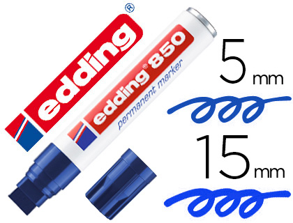 MARCADOR EDDING PERMANENTE 850 AZUL PONTA BISELADA 5-15 MM RECARREGAVEL