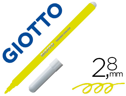 MARCADOR GIOTTO TURBO COLOR LAVAVEL COM PONTA BLOQUEADA UNICOLOR AMARELO