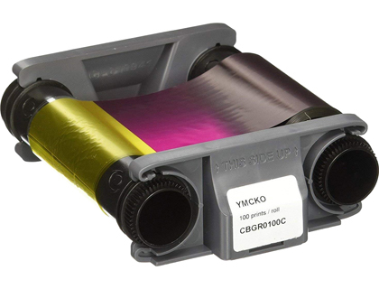 FITA PARA IMPRESSORA DE CARTOES BADGY DE COR PARA 100 IMPRESSOES