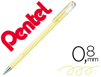 ROLLER PENTEL K108 AMARELO PASTEL 0,8 MM