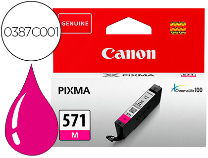 TINTEIRO CANON CLI 571 PIXMA TS5051/ TS6050 / TS8051 / TS9050 MAGENTA 182 PAGINAS