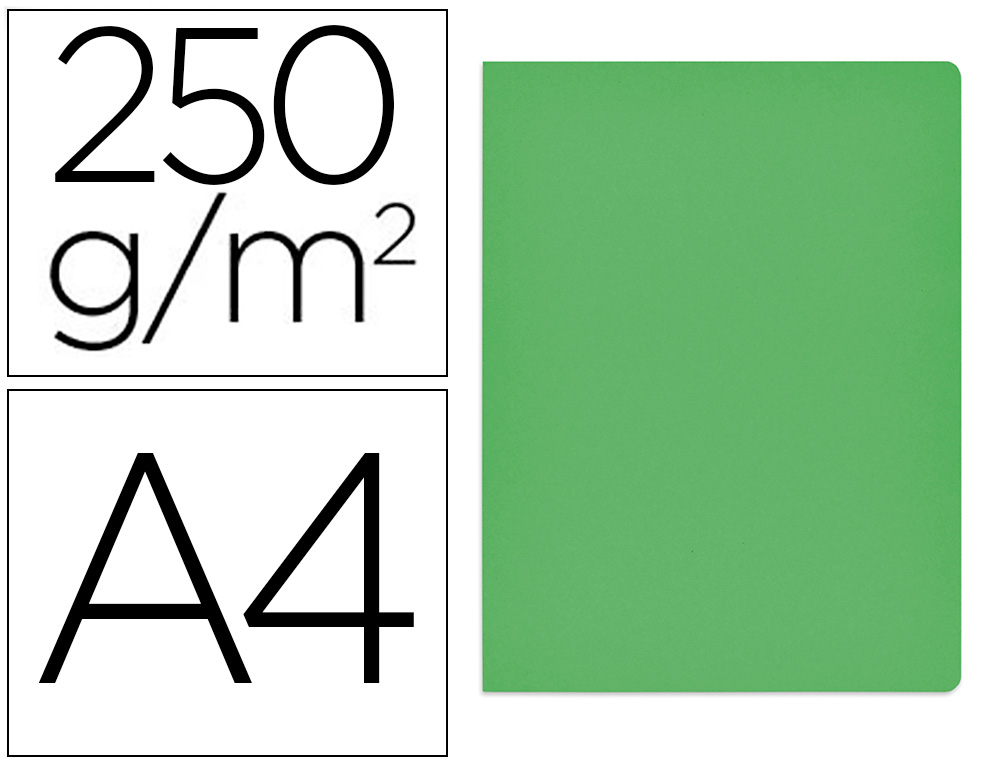CLASSIFICADOR DE CARTOLINA GIO SIMPLE INTENSO DIN A4 VERDE 250G/M2
