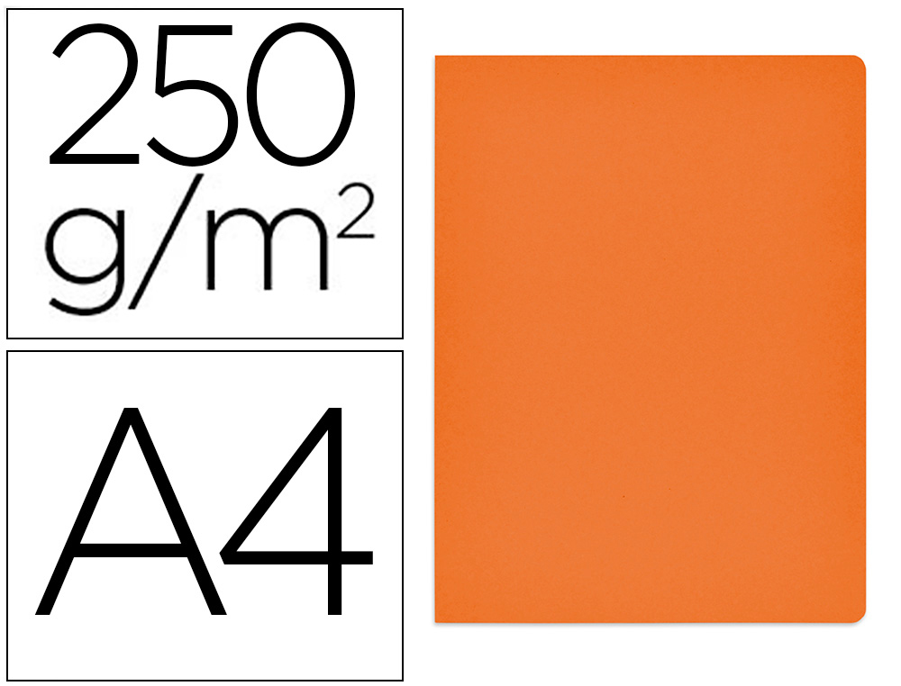 CLASSIFICADOR DE CARTOLINA GIO SIMPLE INTENSO DIN A4 LARANJA 250G/M2