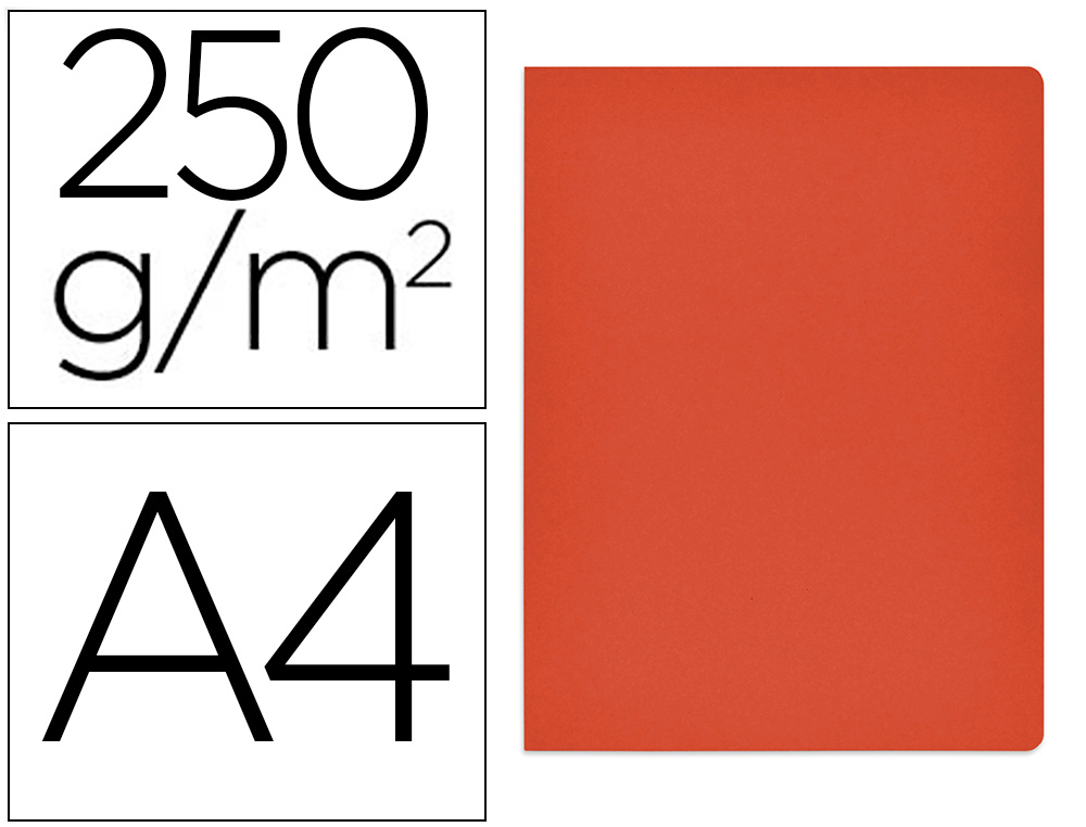 CLASSIFICADOR DE CARTOLINA GIO SIMPLE INTENSO DIN A4 VERMELHO 250G/M2