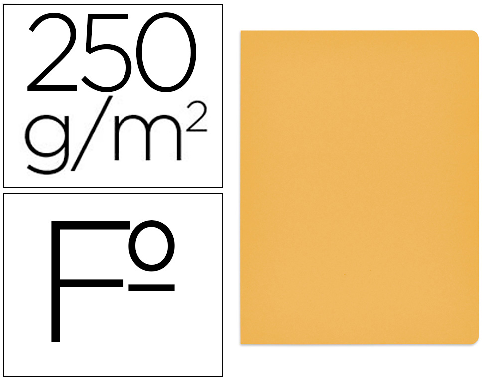 CLASSIFICADOR DE CARTOLINA GIO SIMPLE INTENSO FOLIO AMARELO 250G/M2