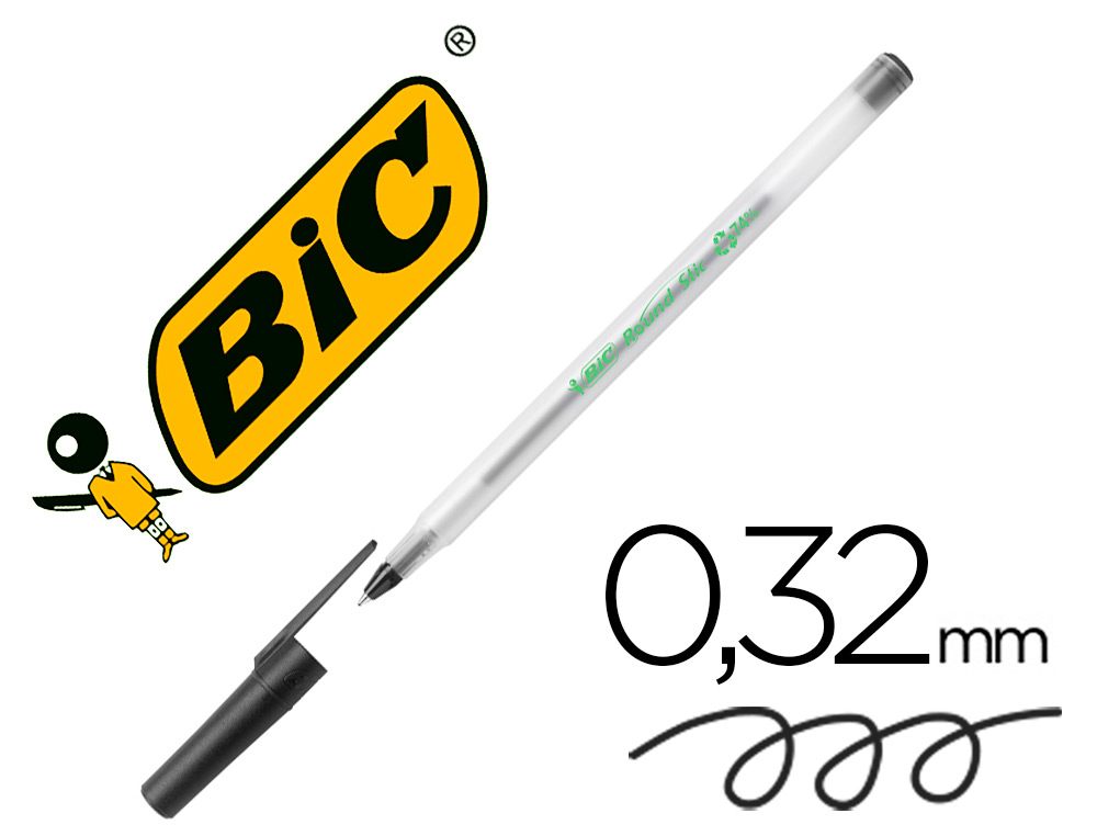 ESFEROGRAFICA BIC ECOLUTIONS ROUND STIC PRETA