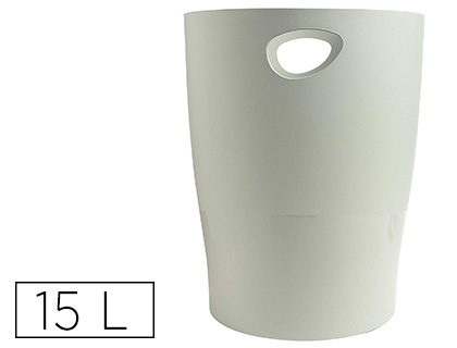 CESTO DE PAPEIS EXACOMPTA EM PLASTICO ECOBLACK CINZA 15 LITROS