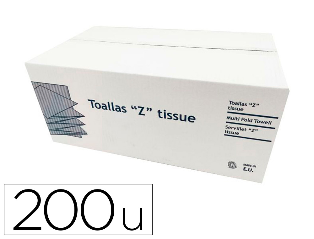 TOALHETE DE PAPEL SECA MOS DAHI Z ECOPASTA 2 CAPAS CAIXA COM 20 PACK DE 200 UNIDADES