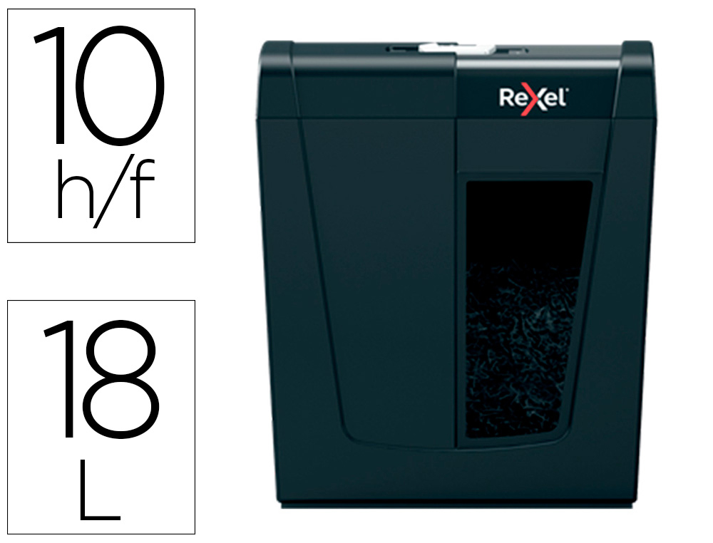 DESTRUIDORA DE DOCUMENTOS REXEL SECURE X10 EU CAPACIDADEE 10 FOLHAS AGRAFES CLIPS CART ES E CD 18 L