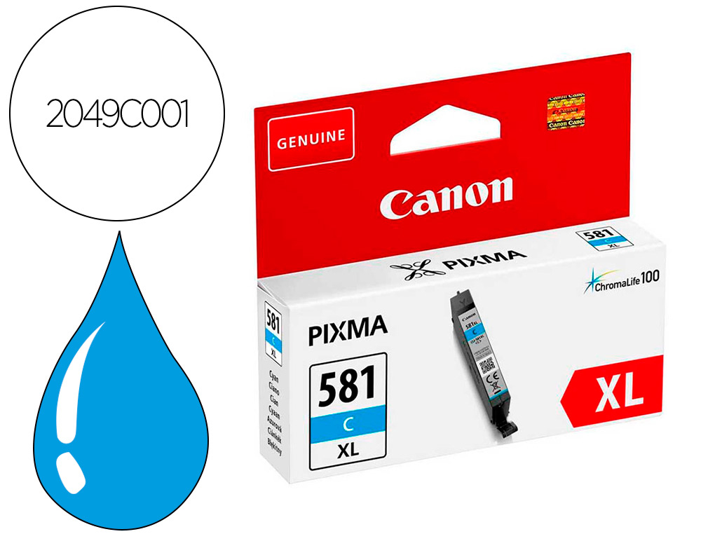 TINTEIRO CANON PIXMA CLI-581XL CIAN