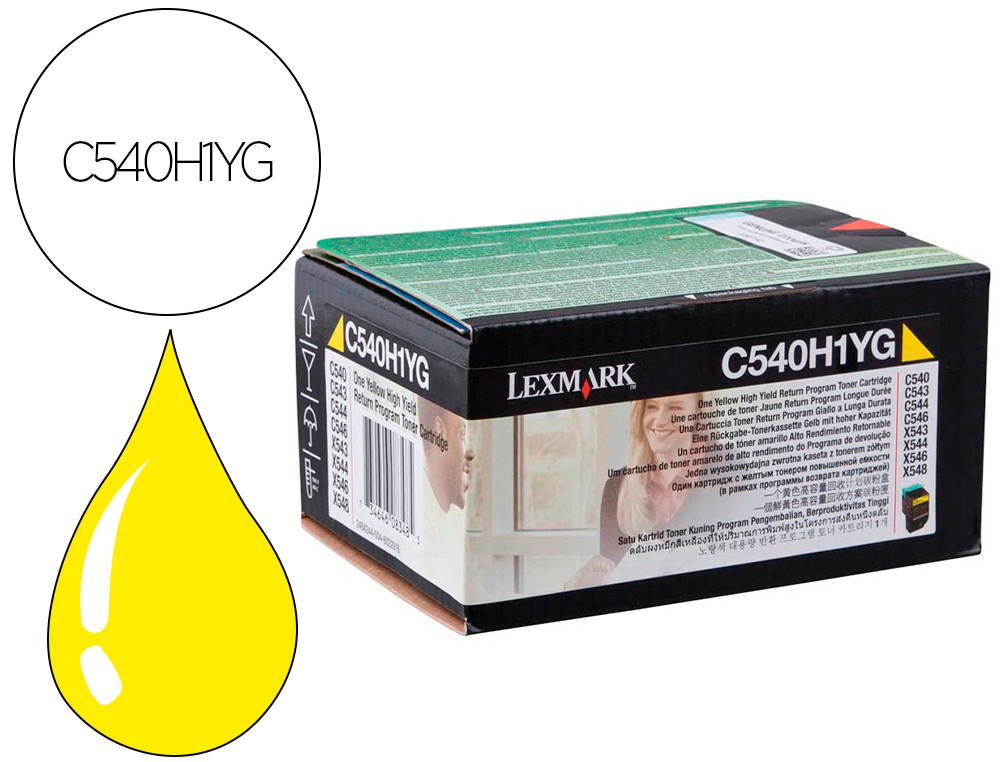 TONER LASER LEXMARK C540H1YG AMARELO C540/ 2000 PAGINAS