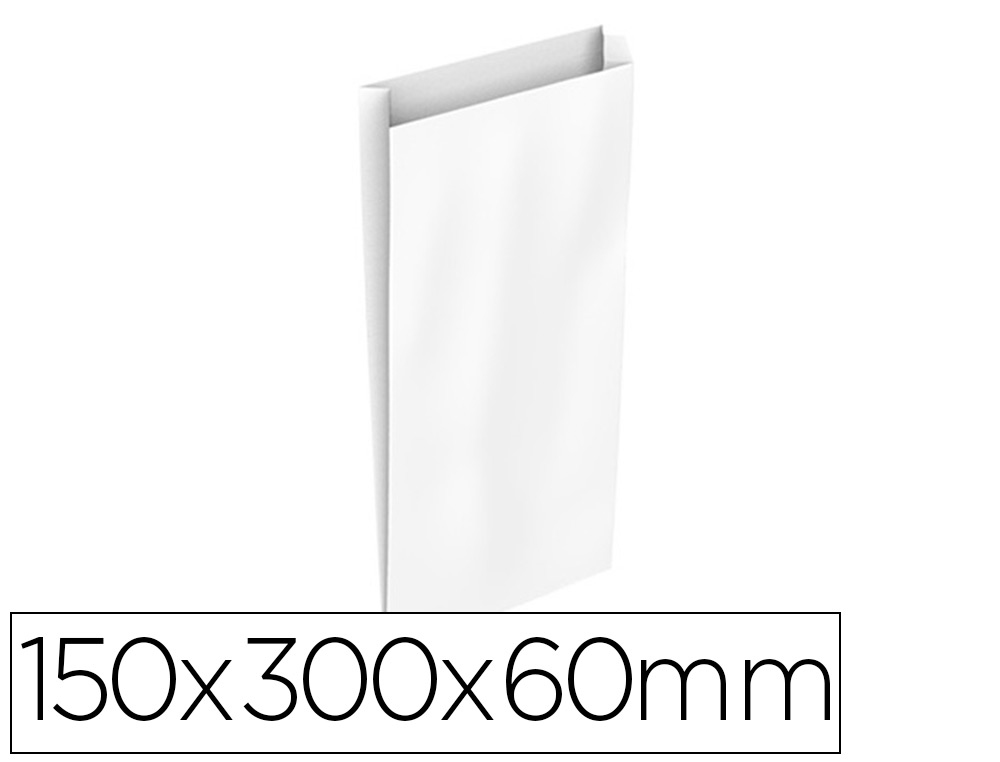 ENVELOPE BASIKA CELULOSE BRANCO COM FOLE S 150X300X60 MM PACK DE 25 UNIDADES