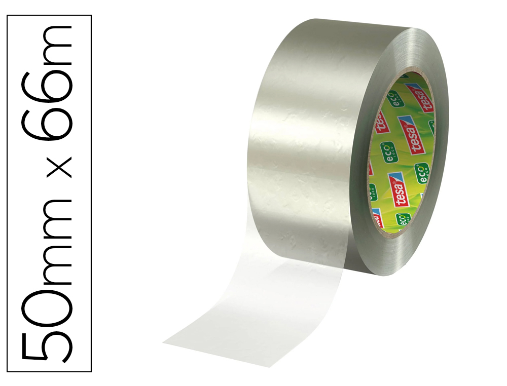FITA ADESIVA TESA ECO PARA EMBALAGEM ULTRAFORTE TRANSPARENTE 66 MT X 50 MM