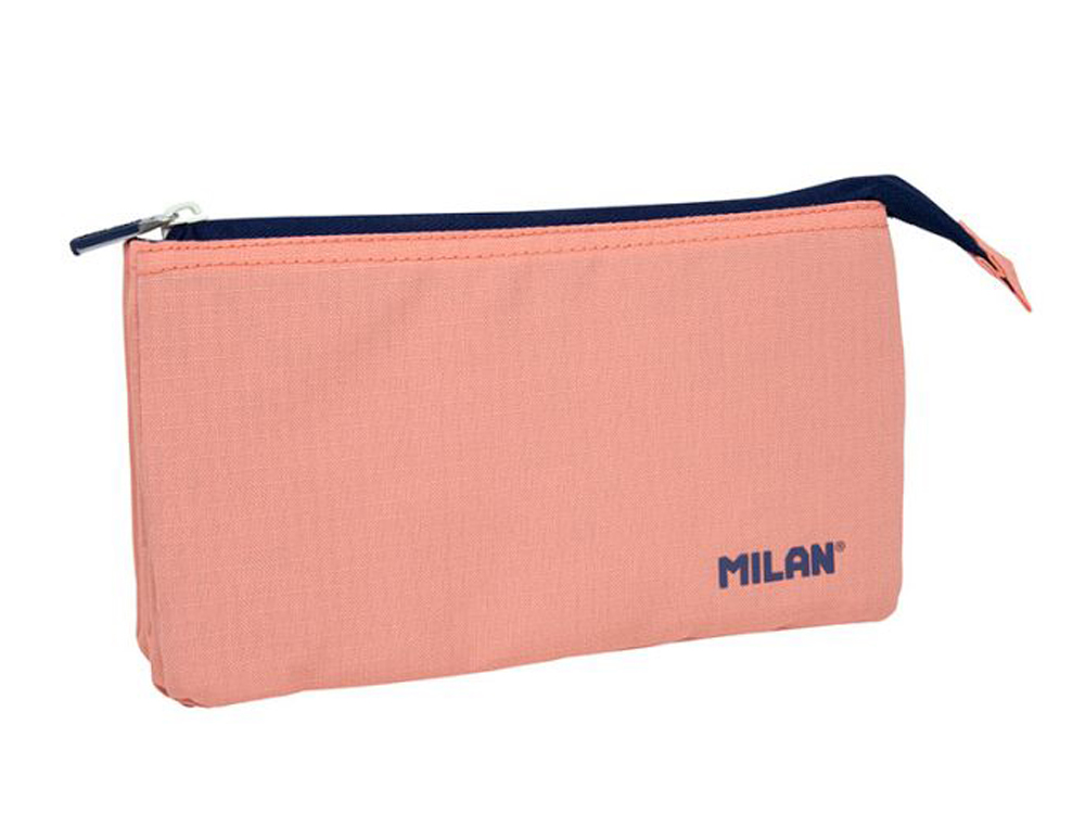 ESTOJO ESCOLAR MILAN 1918 COLLECTION 3 FECHOS E 5 COMPARTIMENTOS ROSA 215X35X125 MM
