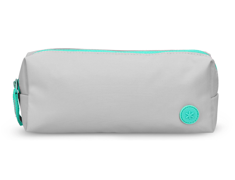 ESTOJO ESCOLAR ANTARTIK 1 COMPARTIMENTO COMPLEMENTO DA MOCHILA TEENS COR CINZA 80X55X210 MM