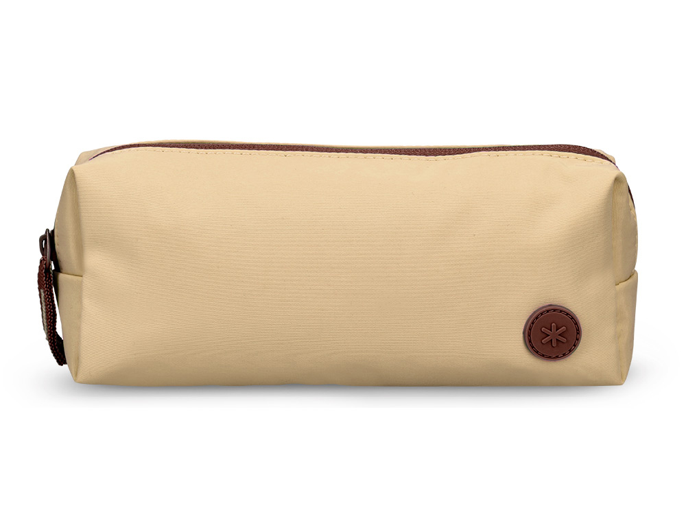 ESTOJO ESCOLAR ANTARTIK 1 COMPARTIMENTO COMPLEMENTO DA MOCHILA TEENS COR BEGE 80X55X210 MM