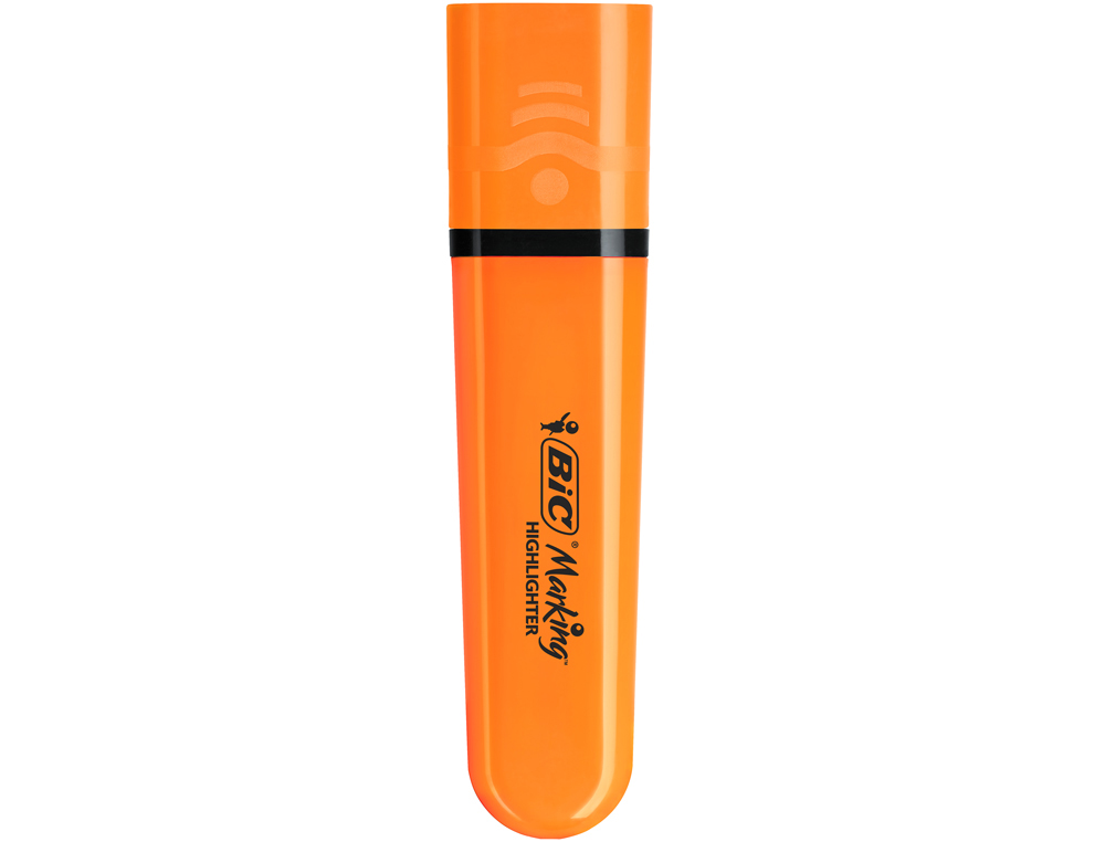 MARCADOR FLUORESCENTE BIC FLAT LARANJA NEON CAIXA DE 12 UNIDADES
