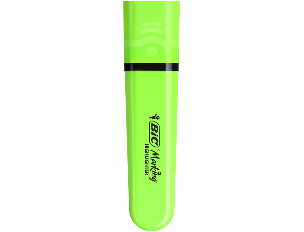 MARCADOR FLUORESCENTE BIC FLAT VERDE NEON CAIXA DE 12 UNIDADES