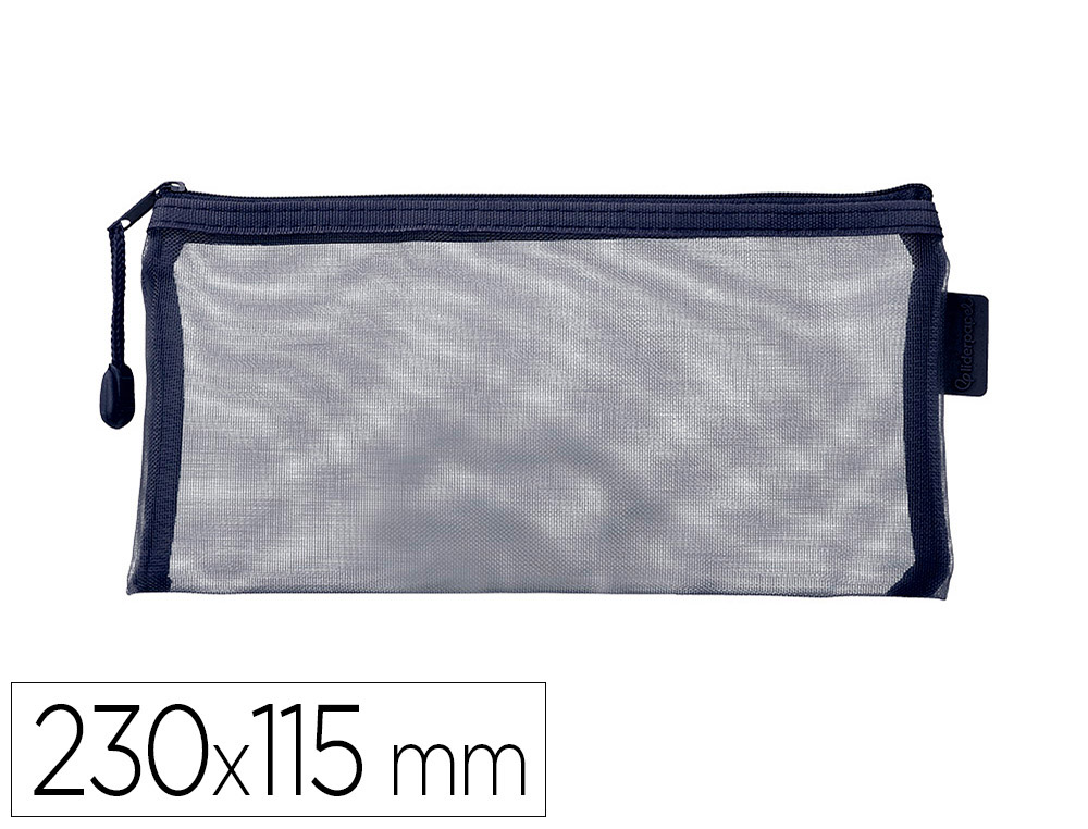 BOLSA COM FECHO DE CORRER LIDERPAPEL POLIESTER TRANSPIRAVEL MULTIUSOS TICKET 230X115 MM AZUL MARINHO