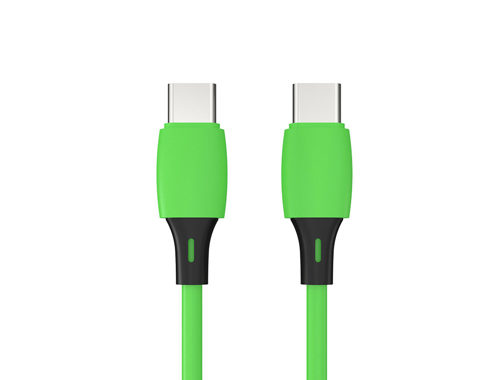 CABO USB-C A USB-C Q-CONNECT PVC COMPRIMENTO 1M VERDE