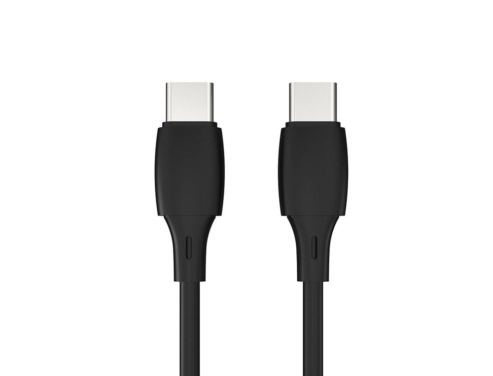 CABO USB-C A USB-C Q-CONNECT PVC COMPRIMENTO 1M PRETO