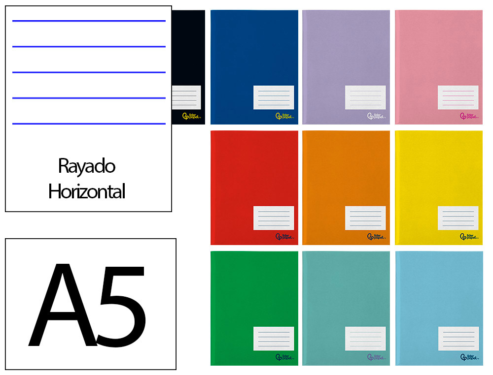 CADERNO AGRAFADO LIDERPAPEL SMART A5 PLUS 48 FOLHAS 75 GR PAUTADO COM DUPLA MARGEM CORES SORTIDAS