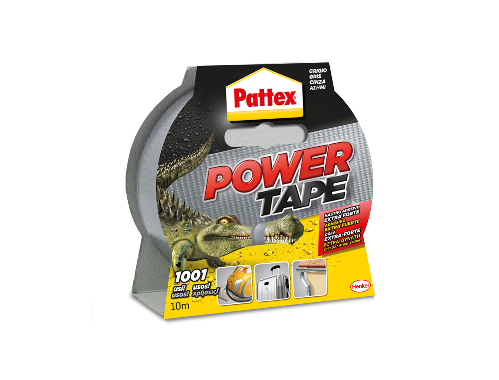 CINTA ADHESIVA PATTEX AMERICANA 10 MT X 50 MM SUPER FUERTE COLOR GRIS