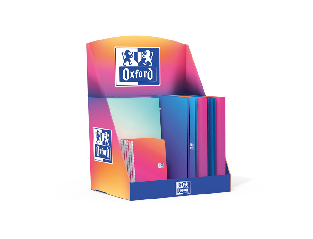 EXPOSITOR SOBREMESA OXFORD RTS GRADIENT EBOOK A4 / EBOOK A5 /EBINDER A4 14 UNIDADES SURTIDAS
