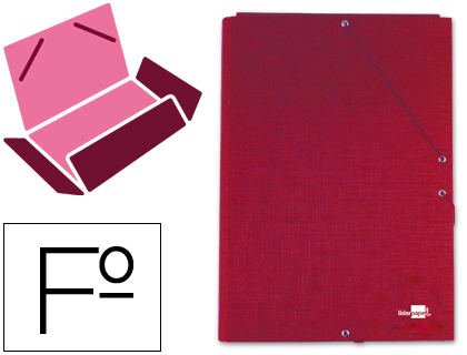 PASTA DE ELASTICOS LIDERPAPEL, PAPER COAT, FOLIO, VERMELHO