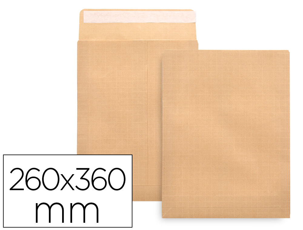 ENVELOPE LIDERPAPEL N.12 BOLSA FOLIO ESPECIAL CASTANHO 260X360 MM TIRA DE SILICONE PACK DE 250 UNIDADES