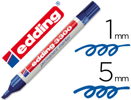 MARCADOR EDDING 3300 N.3 AZUL PONTA BISELADA
