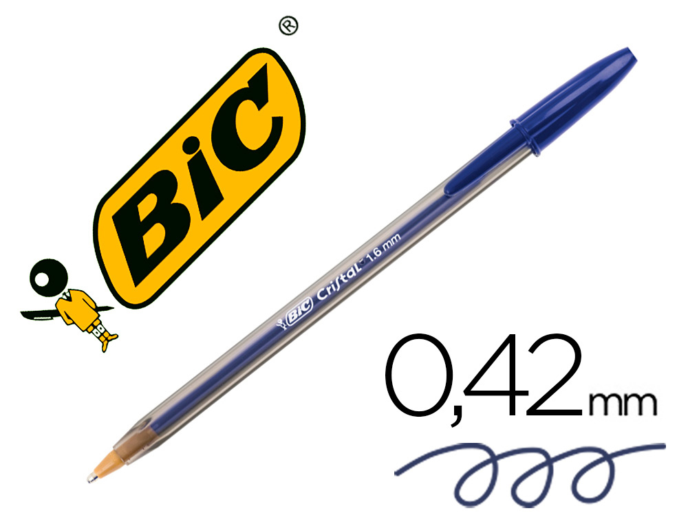ESFEROGRAFICA BIC CRISTAL X-LARGE TINTA AZUL 1,6 MM