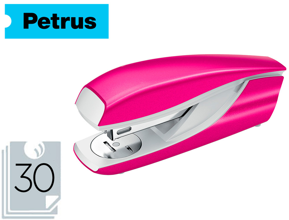 AGRAFADOR PETRUS MOD 635 WOW FUCSIA METALIZADO CAPACIDADE 30 FOLHAS