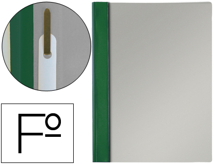 BOLSA DOSSIER ESSELTE FASTENER PVC FOLIO VERDE