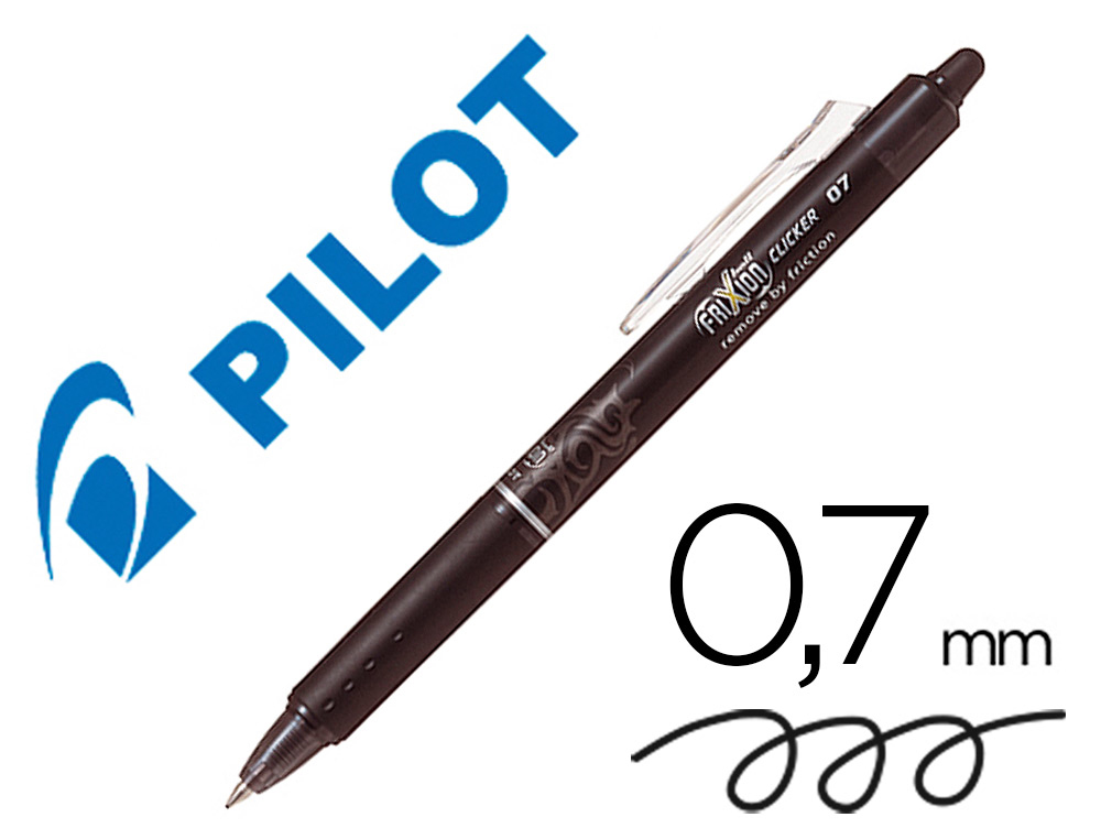 ESFEROGRAFICA PILOT FRIXION CLICKER APAGAVEL 0,7 MM COR PRETO