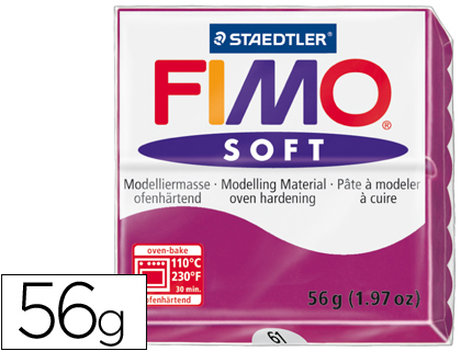 PASTA PARA MODELAR STAEDTLER FIMO SOFT 56 GR COR PURPURA