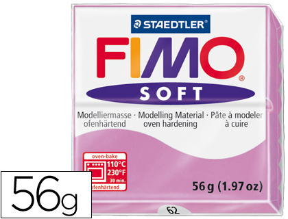 PASTA PARA MODELAR STAEDTLER FIMO SOFT 56 GR COR VIOLETA CLARO