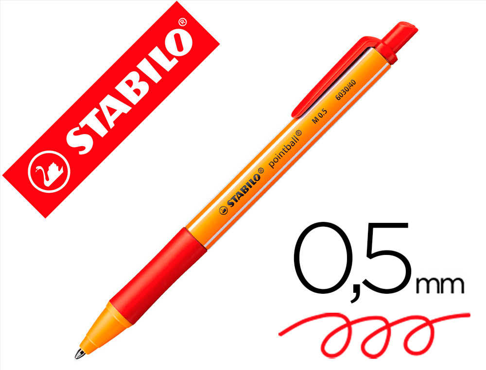 ESFEROGRAFICA STABILO POINTBALL 0,5 MM COR VERMELHO