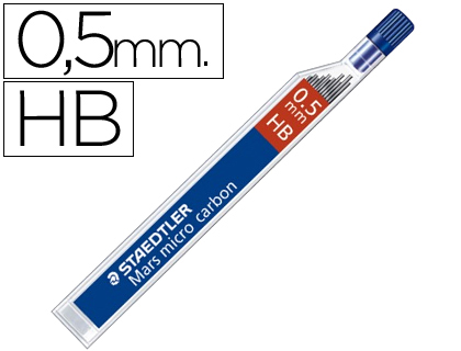 MINAS STAEDTLER MARS MICRO GRAFITE 0,5 MM HB TUBO COM 12 MINAS