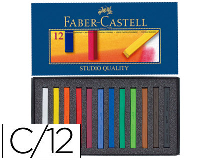 GIZ PASTEL FABER CASTELL ESTOJO CARTAO 12 CORES SORTIDAS