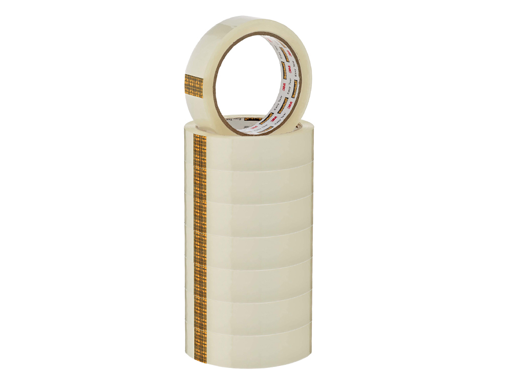 FITA ADESIVA SCOTCH TRANSPARENTE 19MMX66 MT PACK DE 8