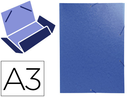 PASTA EXACOMPTA DE ELASTICOS DIN A3 3 ABAS COR AZUL