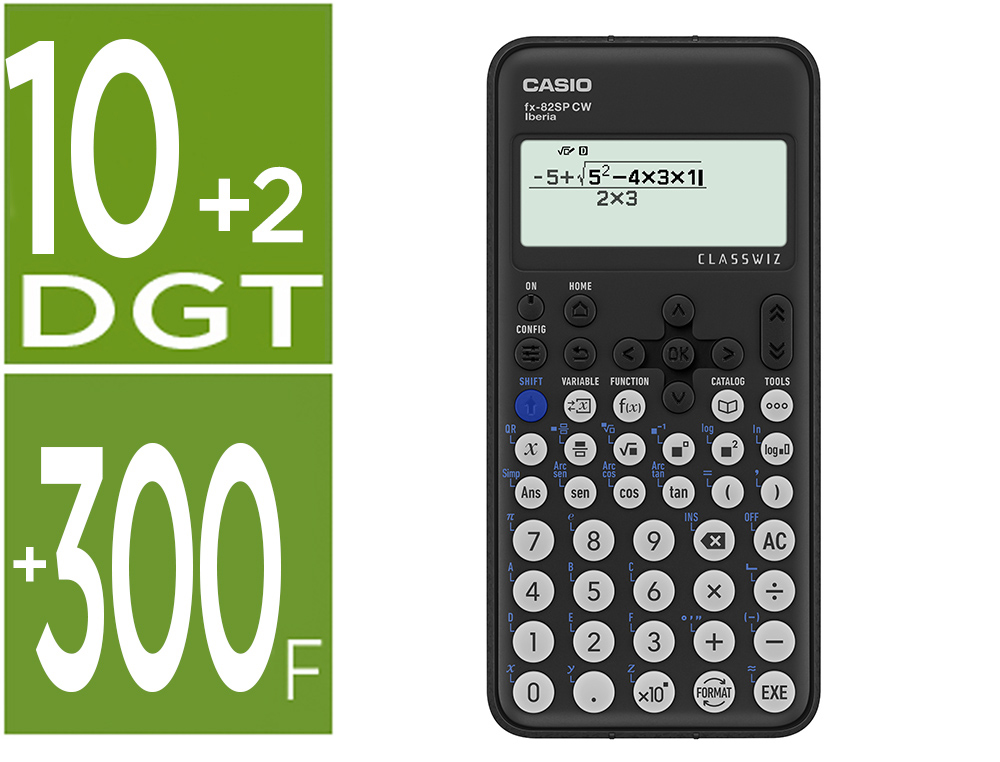 CALCULADORA CASIO FX-82SP CW IBERIA CLASSWIZ CIENTIFICA 300 FUNCOES 9 MEMORIAS COM CAPA