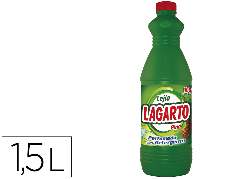 LIXIVIA COM DETERGENTE LAGARTO PINO GARRAFA DE 1,5 L