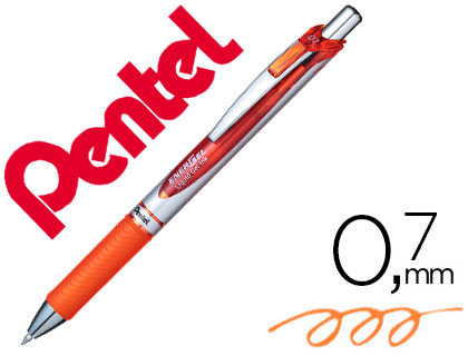ROLLER PENTEL BL77 0,7 MM ENERGEL RETRATIL LARANJA