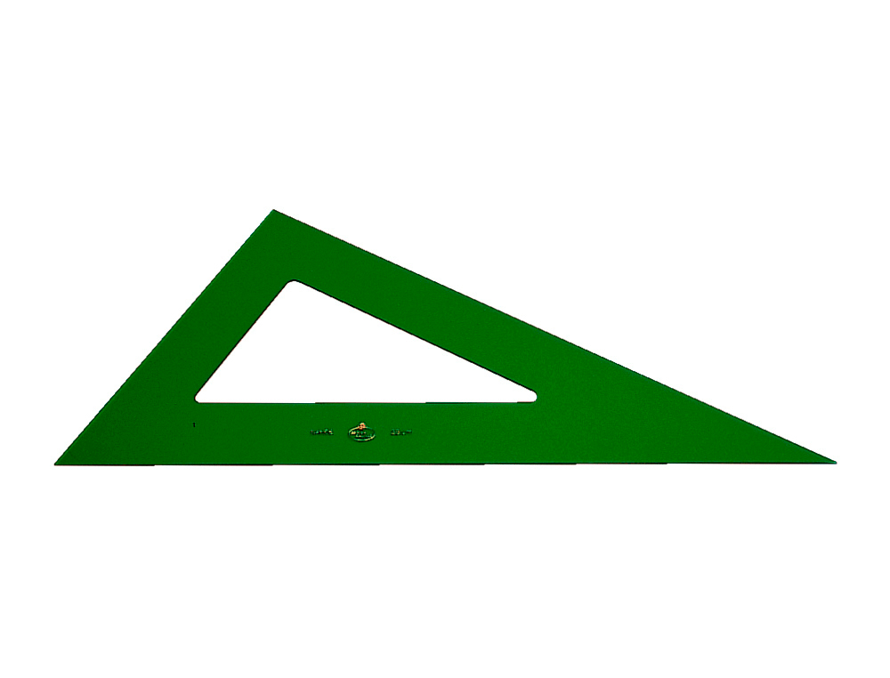 ESQUADRO PLASTICO VERDE TRANSP 21 CM