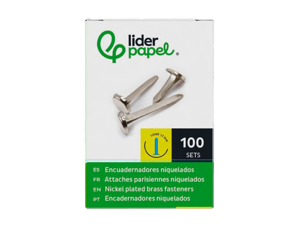 ATACHES ENCADERNACAO LIDERPAPEL, CAIXA DE 100, N. 2, 16,5 MM